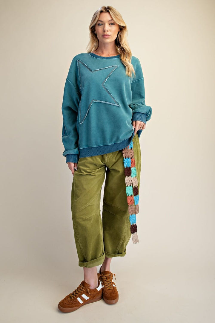 Easel's Starry Days Mineral Wash Pullover
