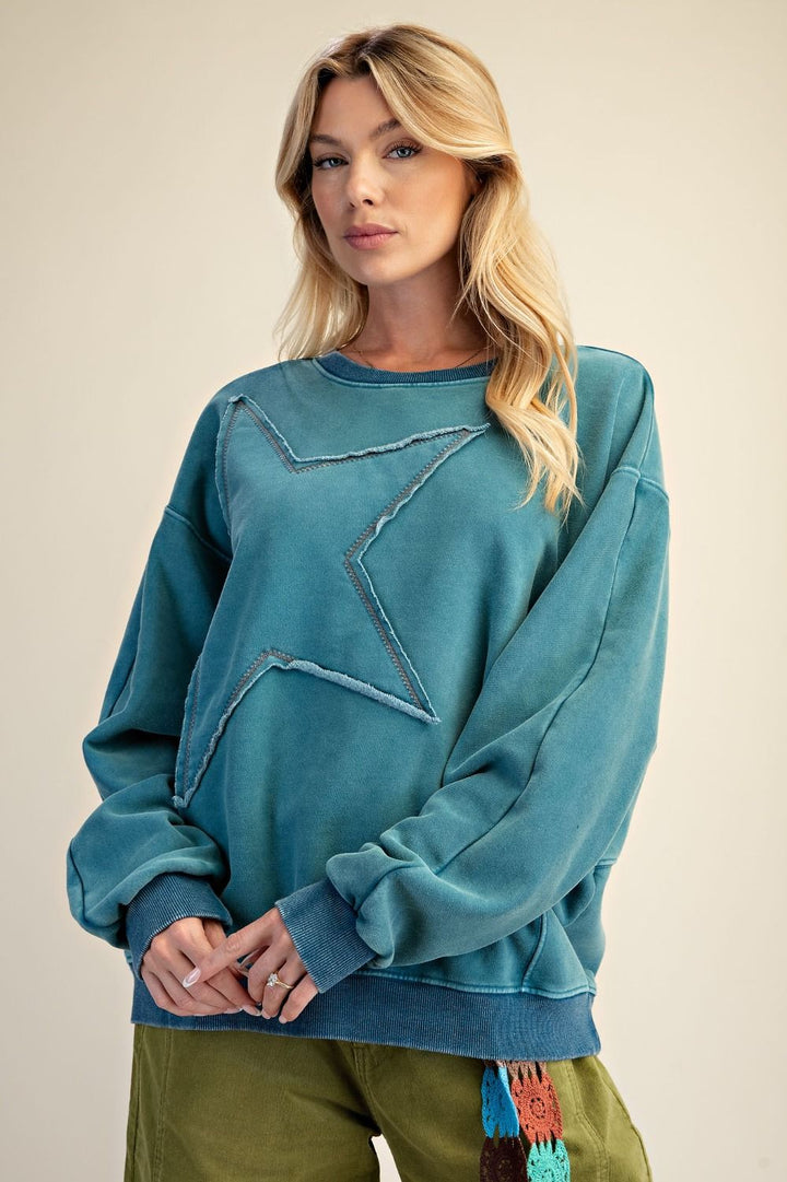 Easel's Starry Days Mineral Wash Pullover