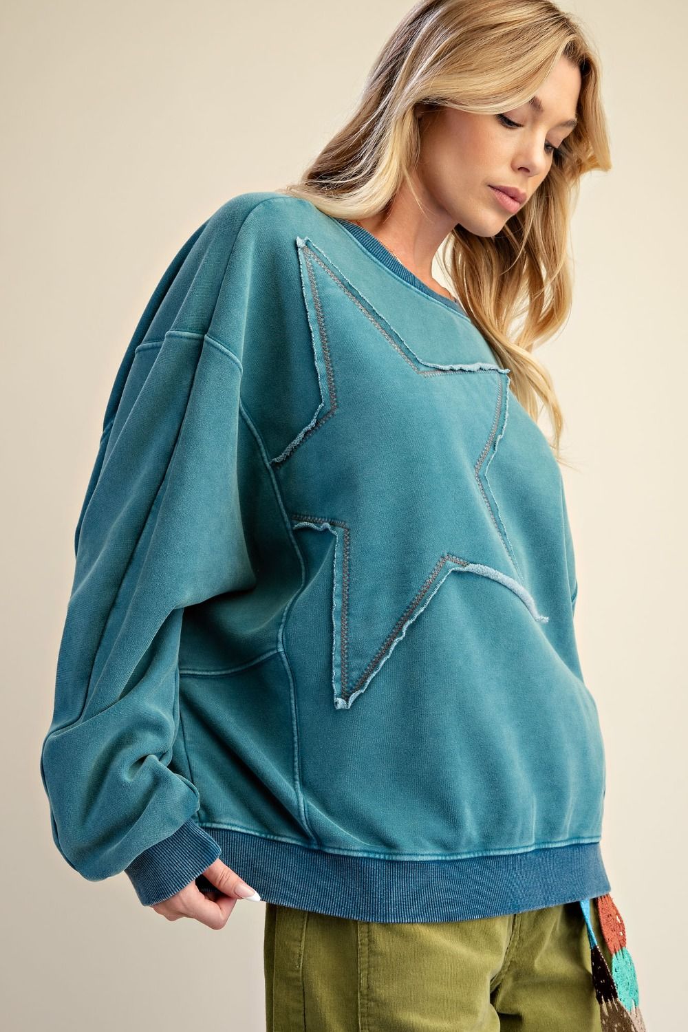 Easel's Starry Days Mineral Wash Pullover