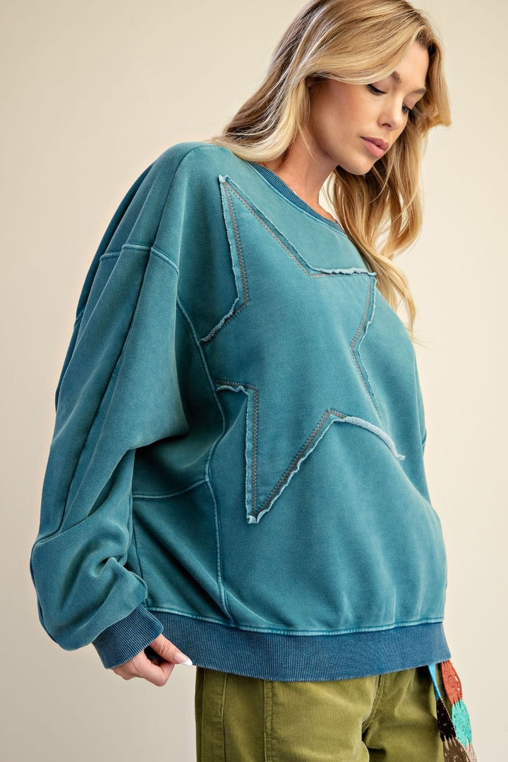 Easel's Starry Days Mineral Wash Pullover
