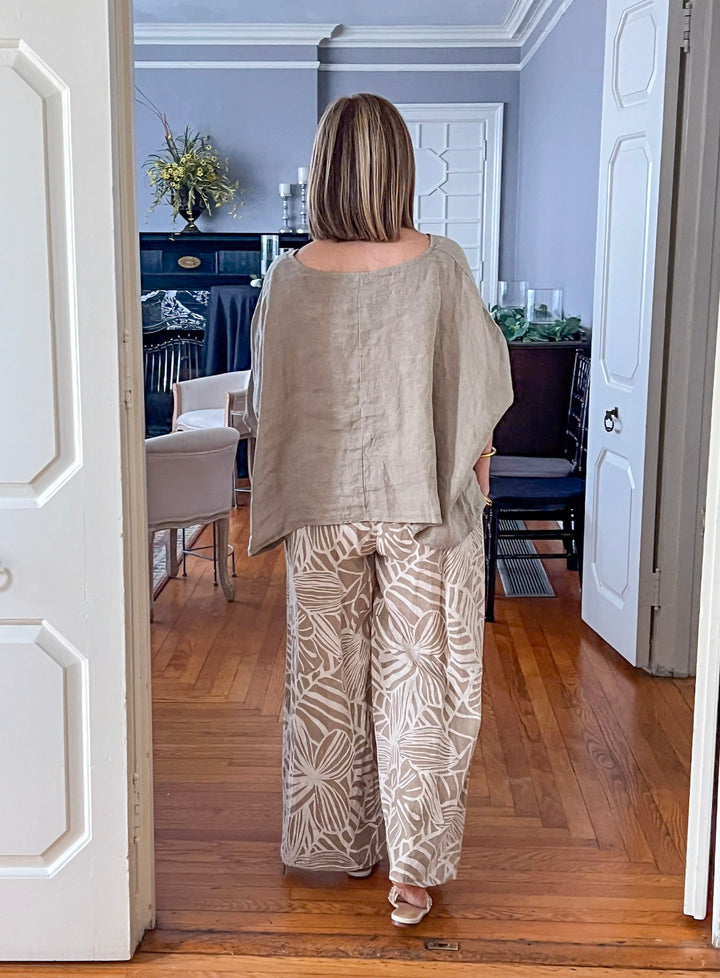 Linen Poncho by Tempo Paris