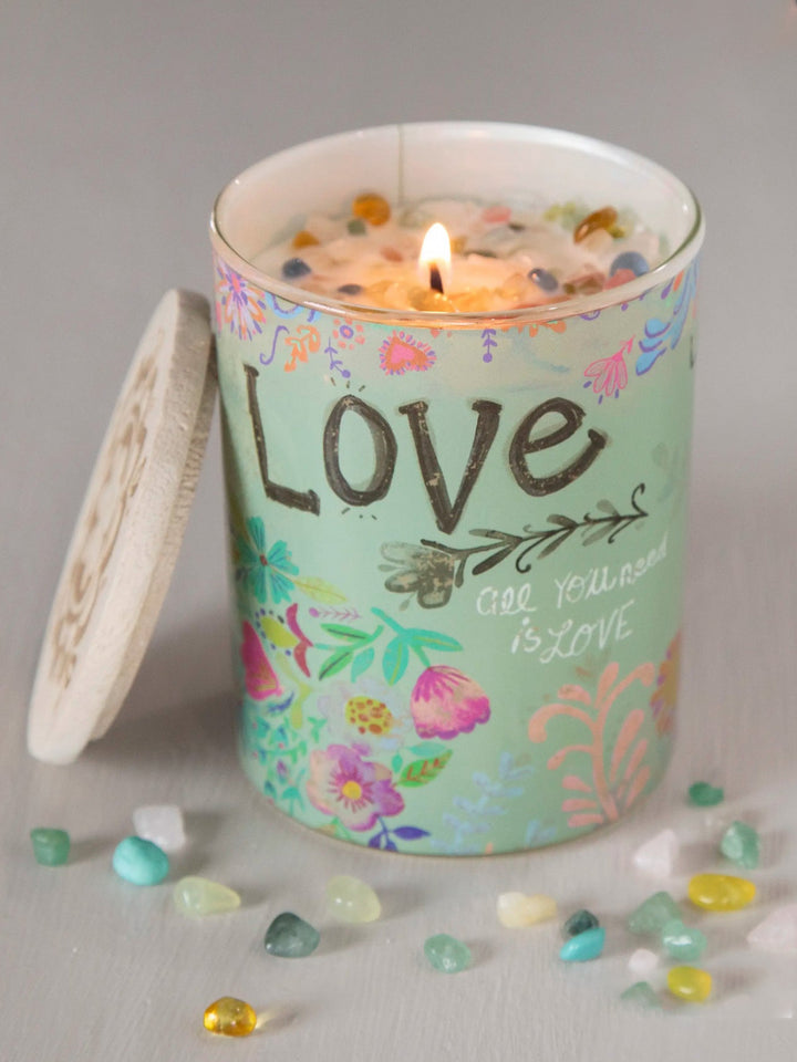 Natural Life Gemstone Candle