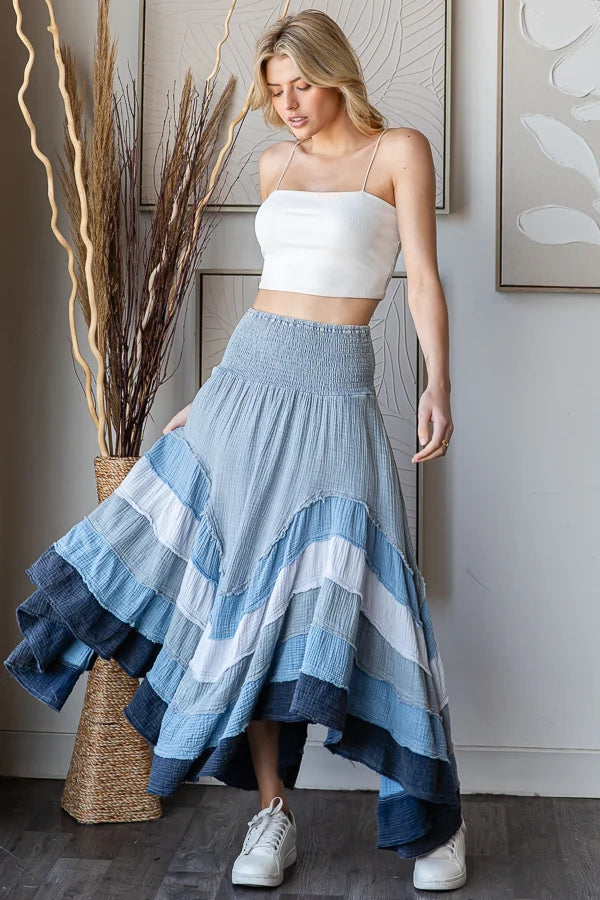 Oli & Hali Oliie Washed Tiered Skirt