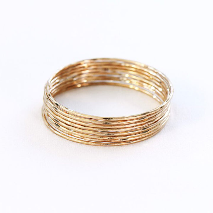 Hammered Bangle Set