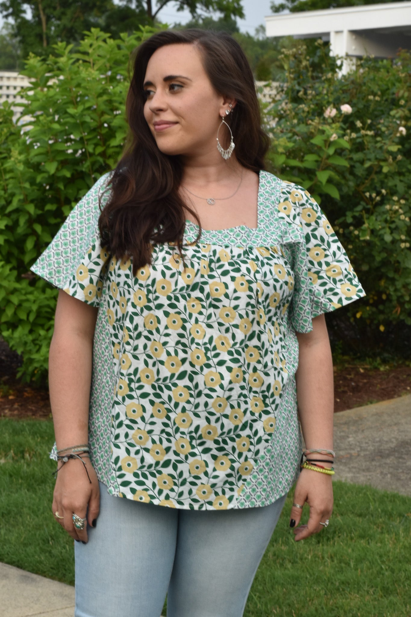 Summer Blooms Blouse Top