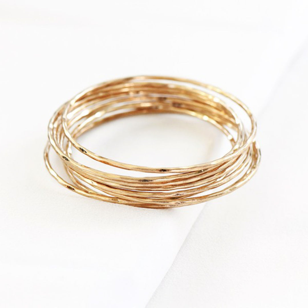 Hammered Bangle Set