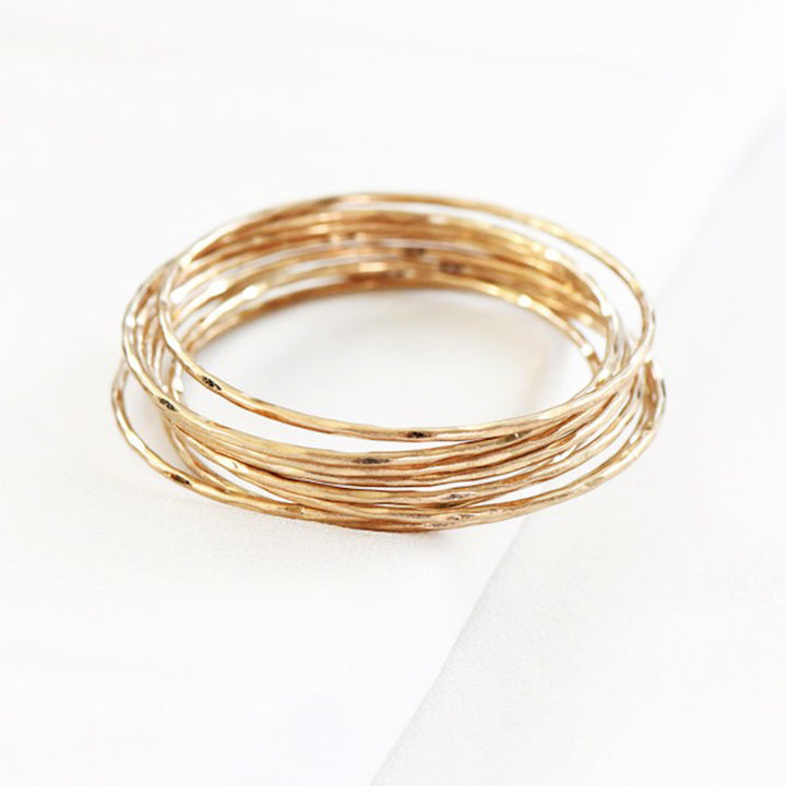 Hammered Bangle Set