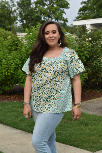 Summer Blooms Blouse Top