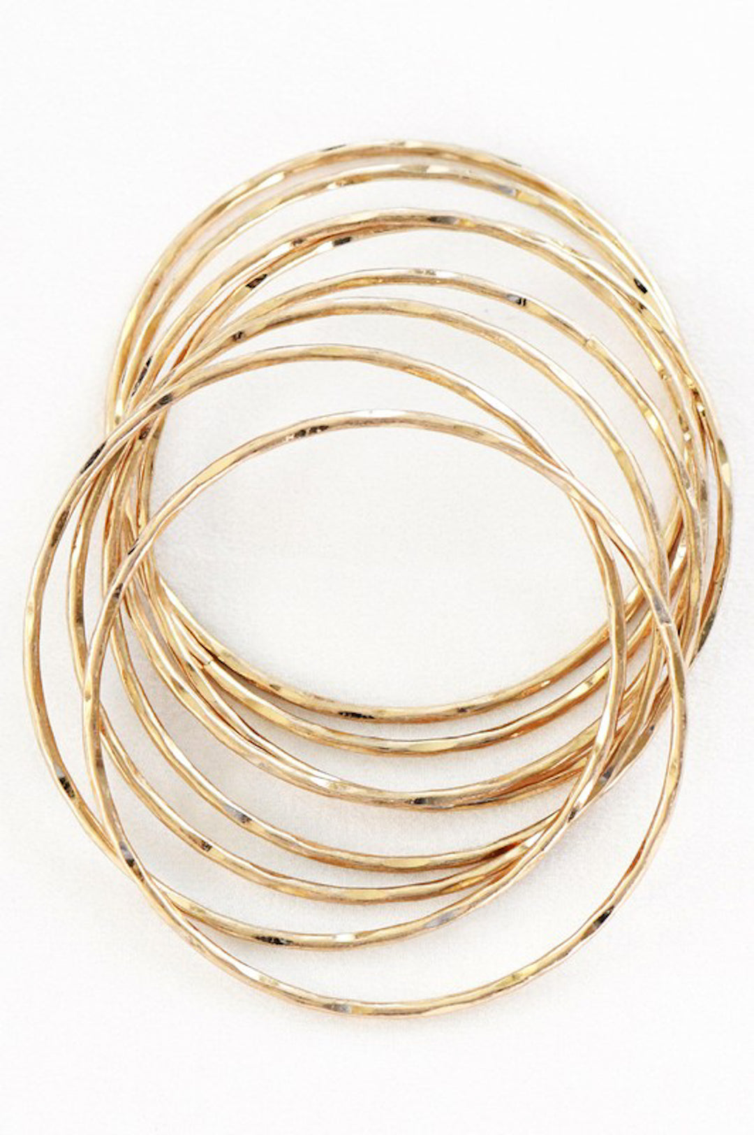 Hammered Bangle Set